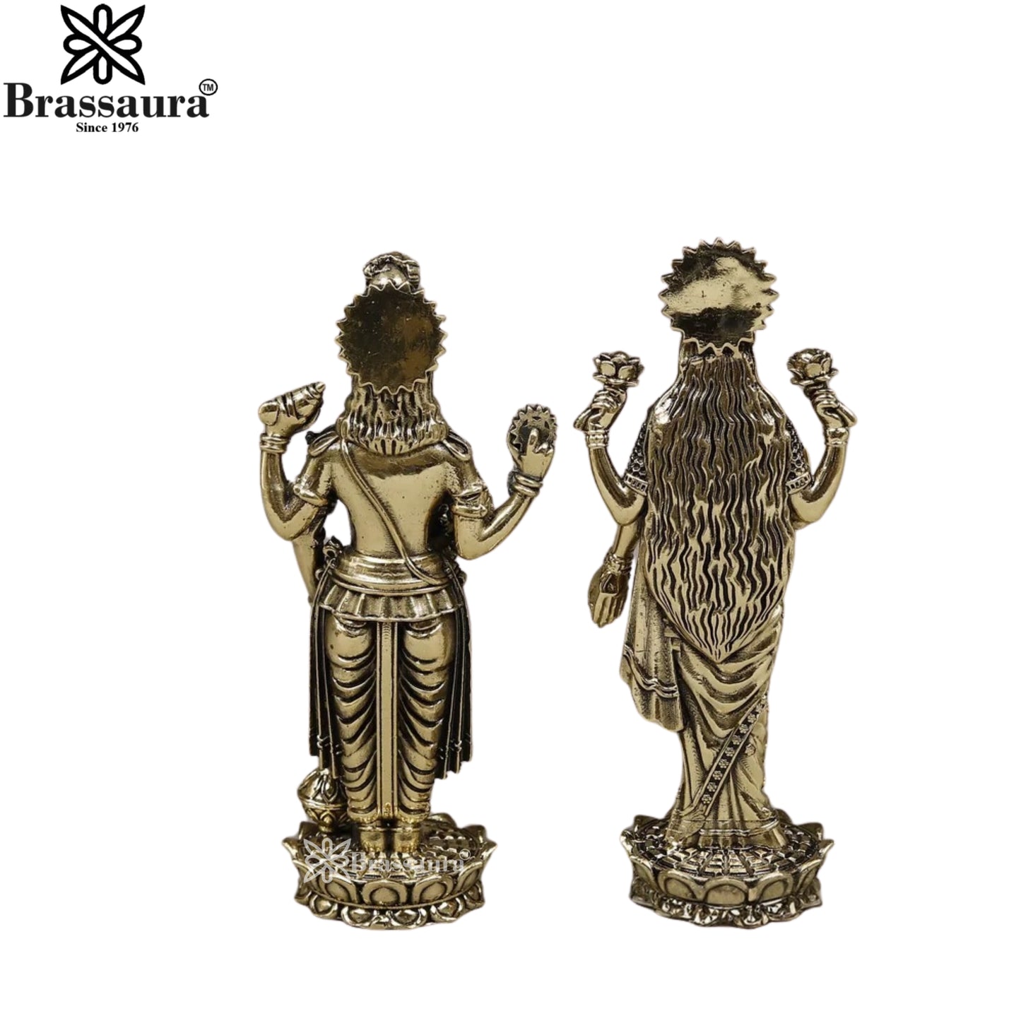 Brass Super fine Vishnu Laxmi Statue Weight .288 Kg And Height 5 Inch