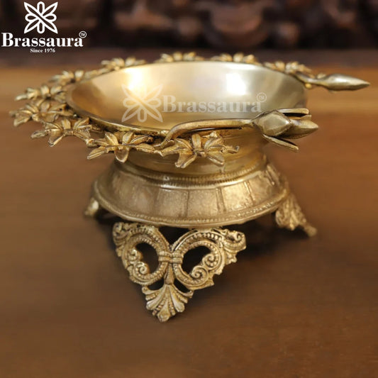 Brassaura® Brass Urli Statue – Height 5 Inches & Weight 2.46 Kgs | Antique Finish Accent