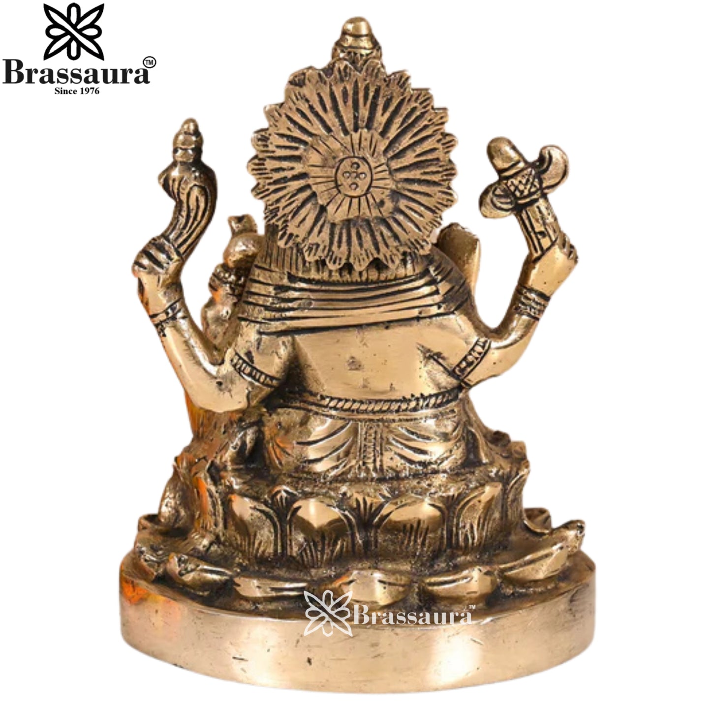 Brass Ganesha Statue Weight 1.7 Kg & Height 6 Inch