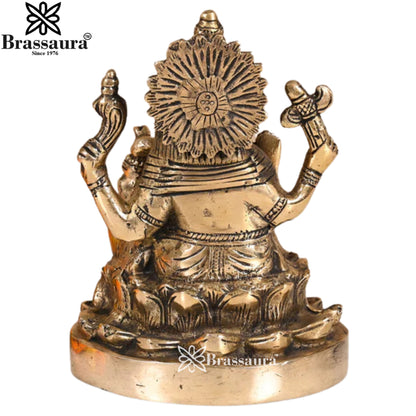 Brass Ganesha Statue Weight 1.7 Kg & Height 6 Inch