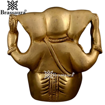Brass Ganesha Statue Weight .85 Kg And Height 3.9 Inch