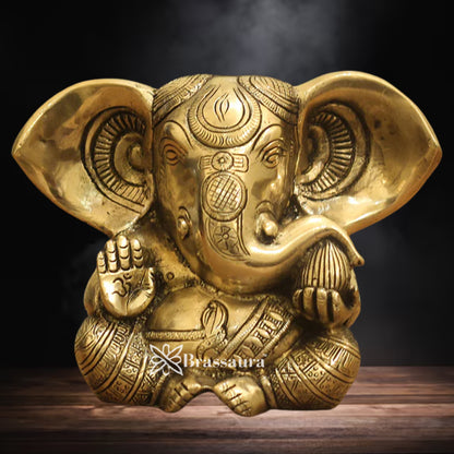 Brass Ganesha Statue Weight 1.5 Kg And Height 5 Inch