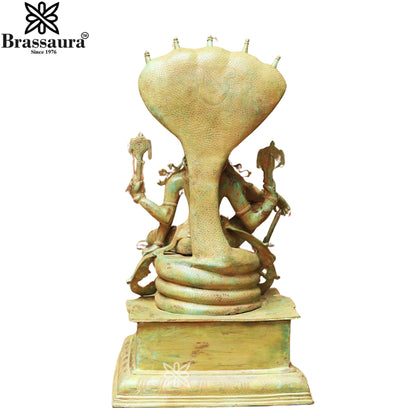 Brass Vishnu Statue Weight 35 Kg And Height 28 Inch