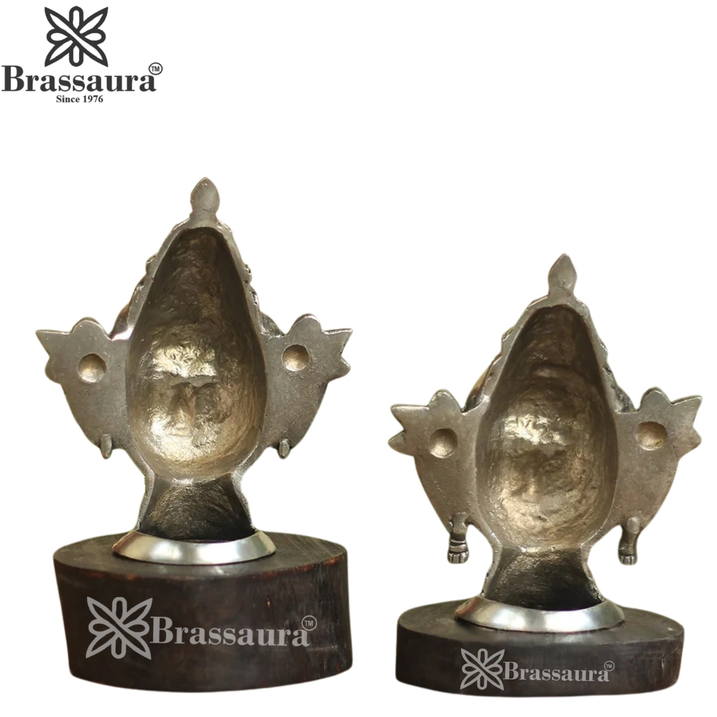 Brass Shiva & Parvati Mask Statue Weight 1.96 Kg And Height 7 Inch