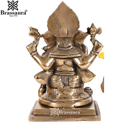 Brass Ganesha Statue Weight 2.3 Kg & Height 7 Inch