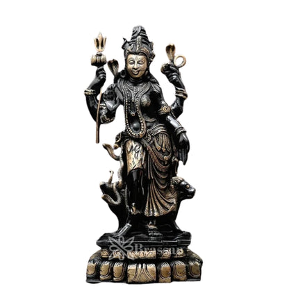 Brass Aardhnareshwar Statue Weight 9.66 Kg And Height 17.5 Inch