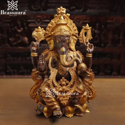 Brass Jewellery Ganesha Weight 22.4 Kg & Height 20.5 Inch