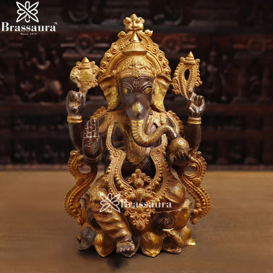 Brass Jewellery Ganesha Weight 22.4 Kg & Height 20.5 Inch