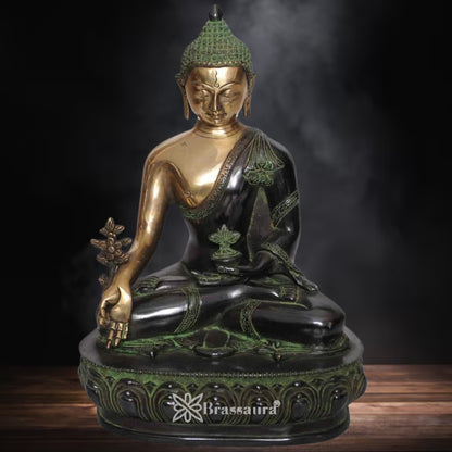 Brass Buddha Weight 6 Kg & Height 13 Inch
