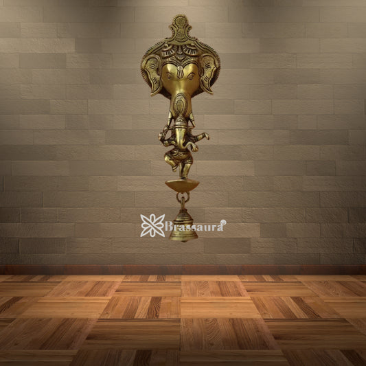 Brass Ganesha Statue Weight 1.2 Kg And Height 9.8 Inch