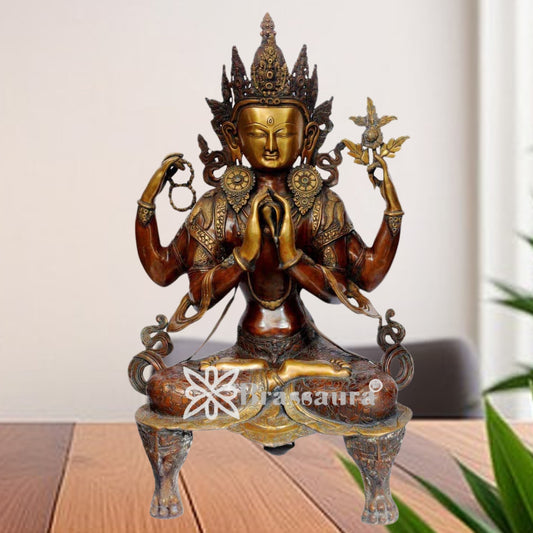 Brass Artistic Tara Weight 38 Kg & Height 38 Inch