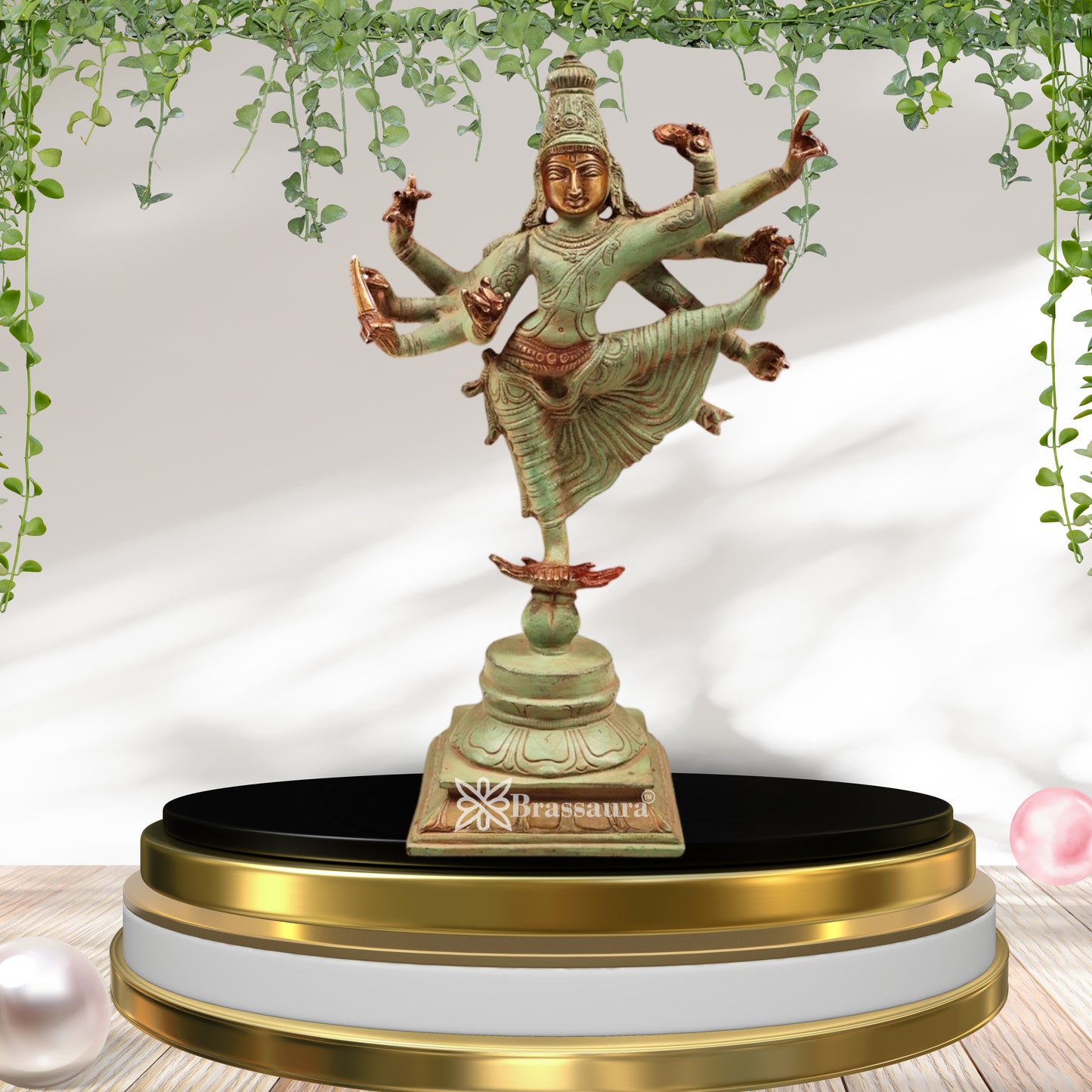 Brass Chola Dancing Vishnu Statue Weight 5.3 Kg And Height 16 Inch