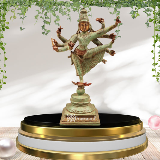Brass Chola Dancing Vishnu Statue Weight 5.3 Kg And Height 16 Inch