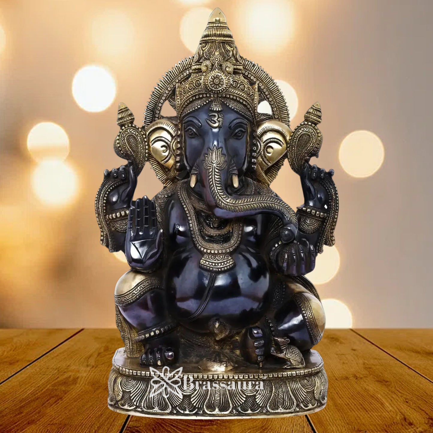 Brass Classic Ganesha Weight 22 Kg & Height 19 Inch
