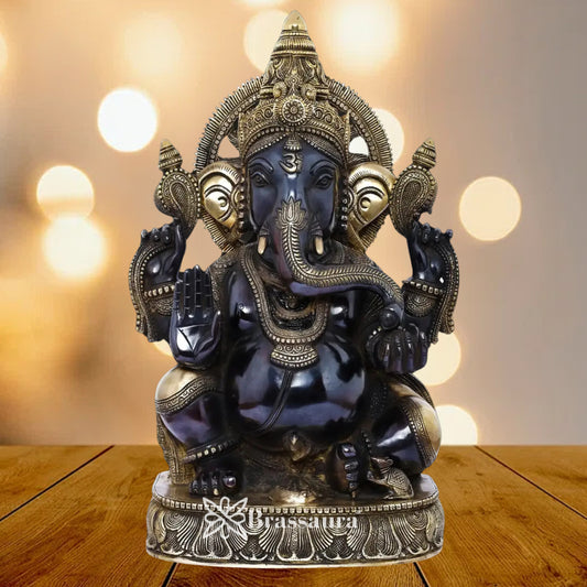 Brass Classic Ganesha Weight 22 Kg & Height 19 Inch
