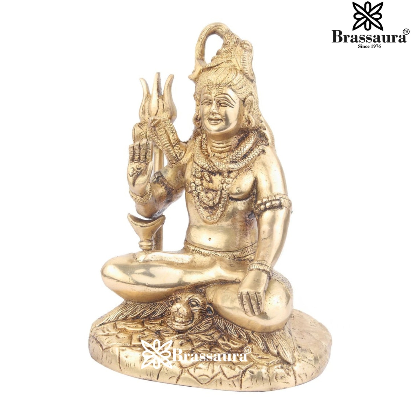 Brass Royal Golden Shiva Weight 1.8 Kg & Height 8 Inch