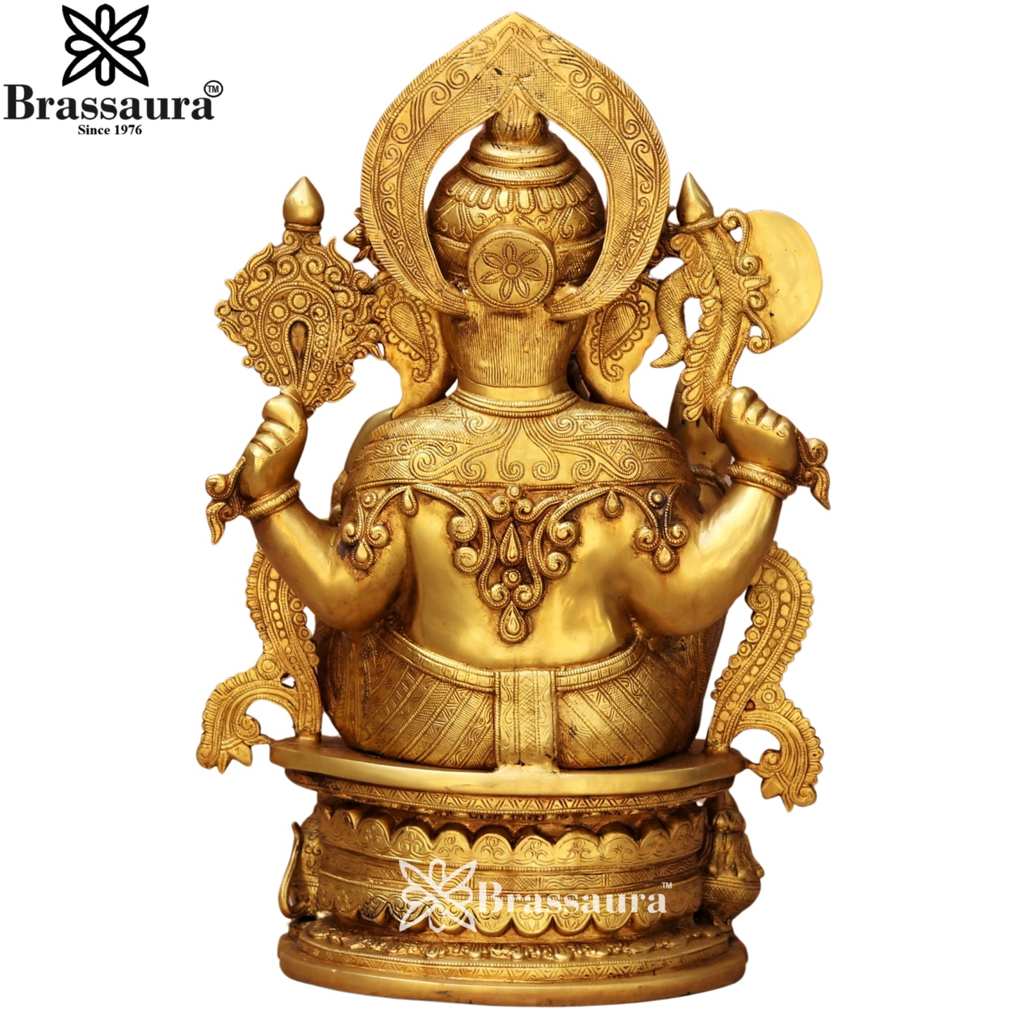 Brass Jewellery Ganesha Statue Weight 30.2 Kg & Height 24 Inch