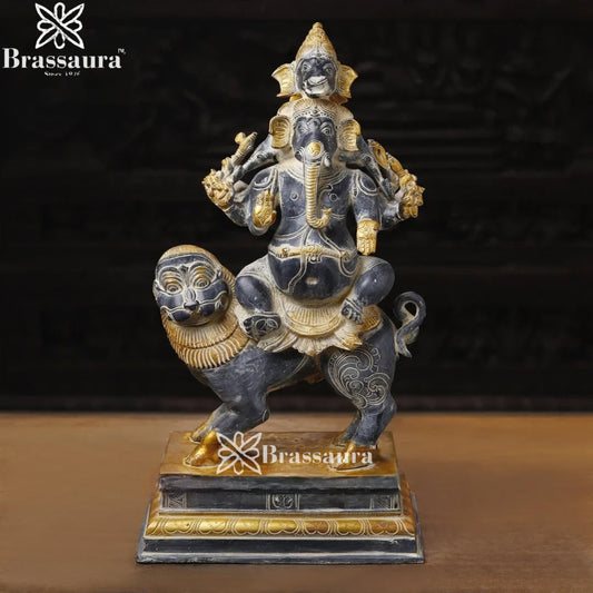 Brass Ganesha Weight 24.7 Kg & Height 24 Inch