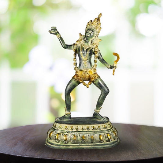 Brass Vintage Kali Ma Statue Weight 9 Kg And Height 23 Inch