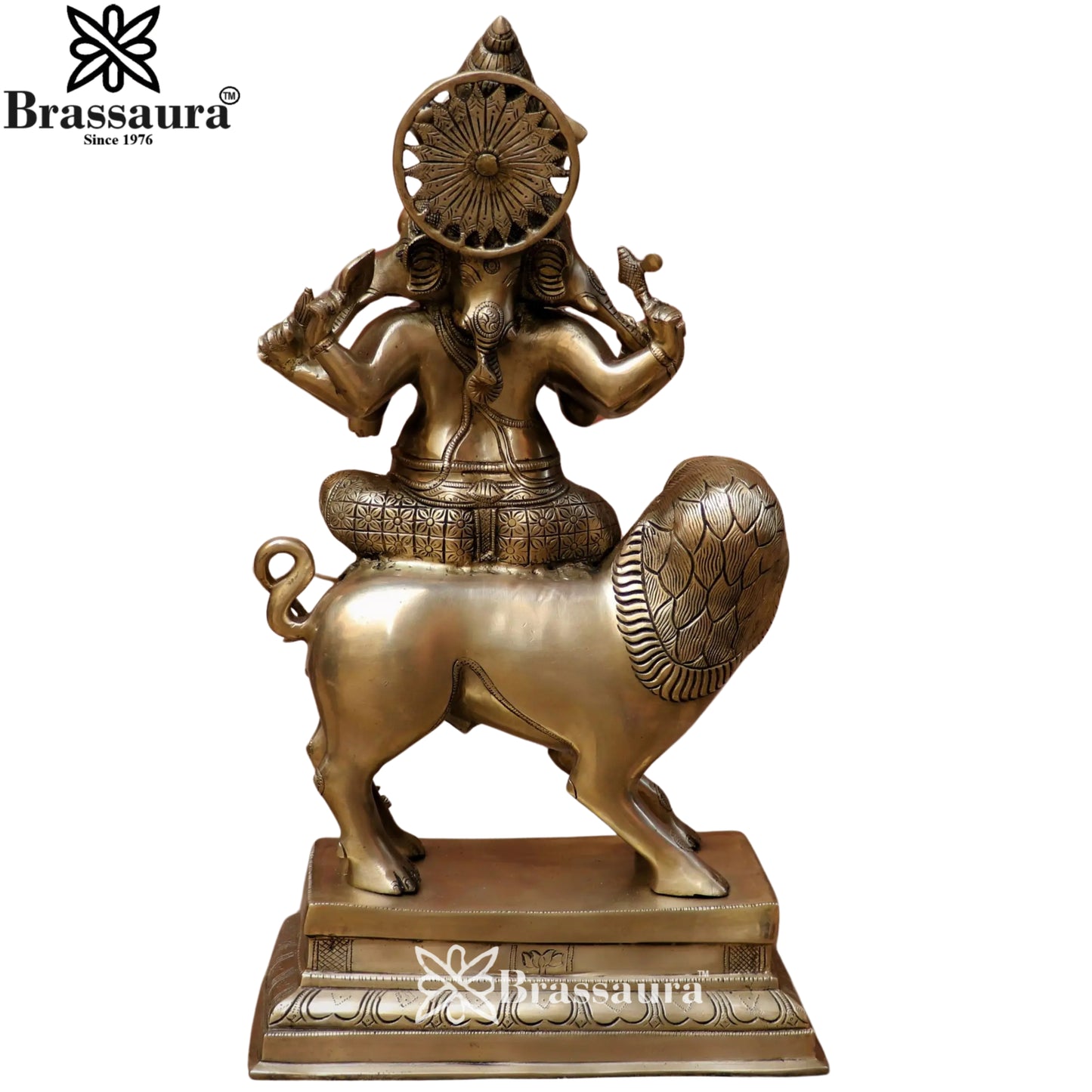 Brass Heramba Ganesha Statue Weight 24 Kg & Height 24 Inch