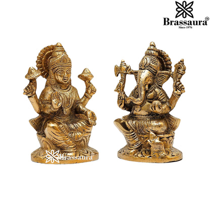 Brass Artistic Lakshmi Ganesh Weight 2.2 Kg & Height 5 Inch