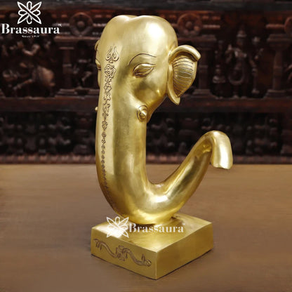 Brass Modern Ganesha Weight 12 Kg & Height 17 Inch