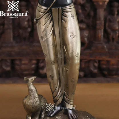 Brass Krishna Murti Weight 16.6 Kg And Height 29 Inch