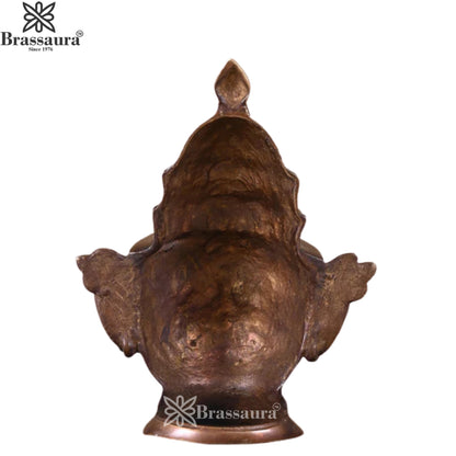 Brass Shiva Mask Statue Weight 1.44 Kg And Height 8.5 Inch