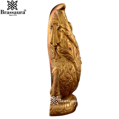 Brass Ganesha Weight 3.73 Kg & Height 11 Inch