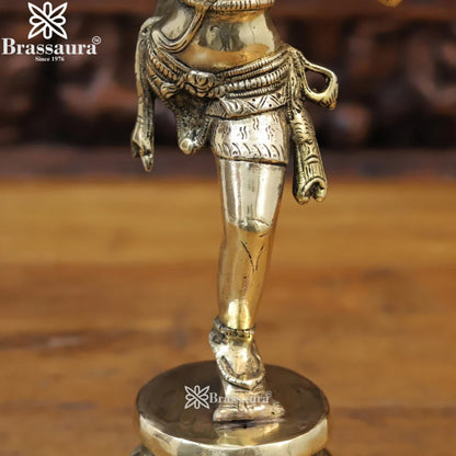 Brass Dancing Natraj Statue Weight 4.28 Kg And Height 13.5 Inch