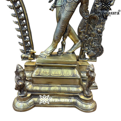 Brass Aardhnareshwar Statue Weight 25 kg & Height 29 Inch