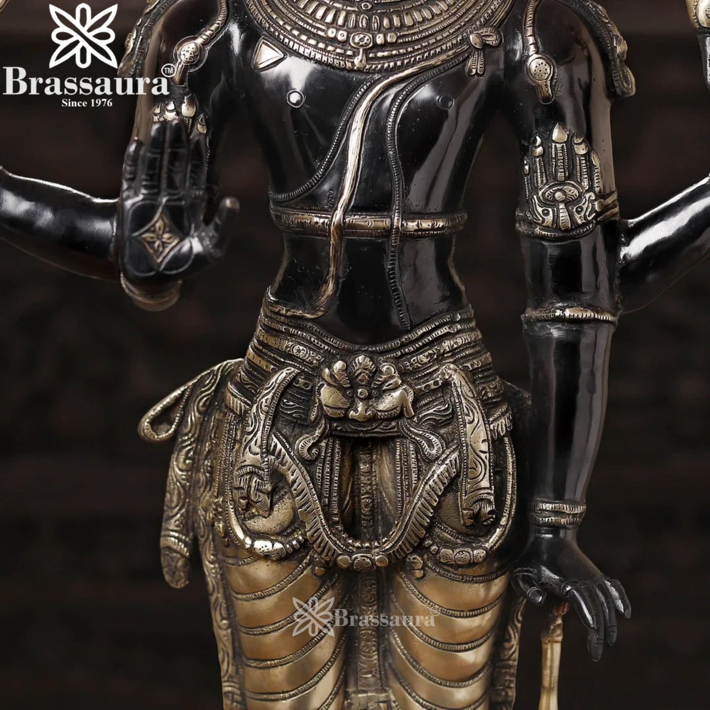 Brass Vishnu Statue Weight 27.03 Kg And Height 37 Inch