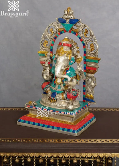 Brass Ganesha Statue Weight 9 Kg And Height 15 Inch