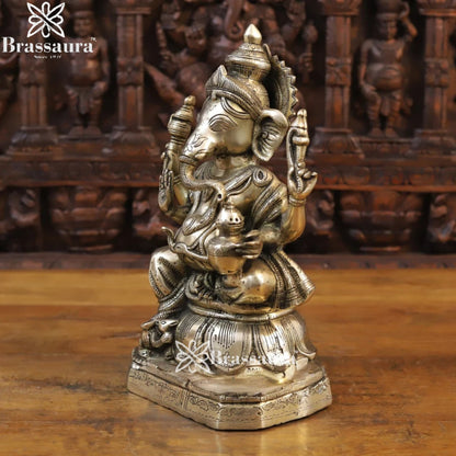 Brass Ganesha Weight 9 Kg & Height 15 Inch