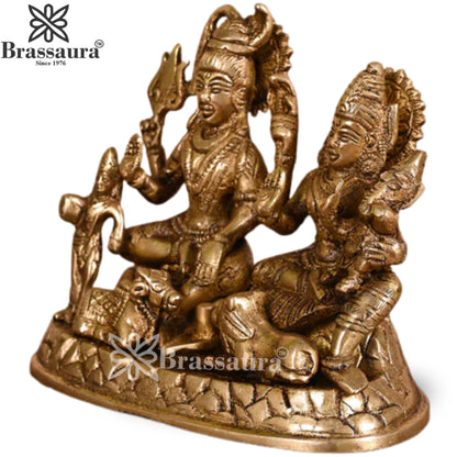 Brass Lord Shiv Family Statue Weight 2.15 Kg And Height 5.5 Inch