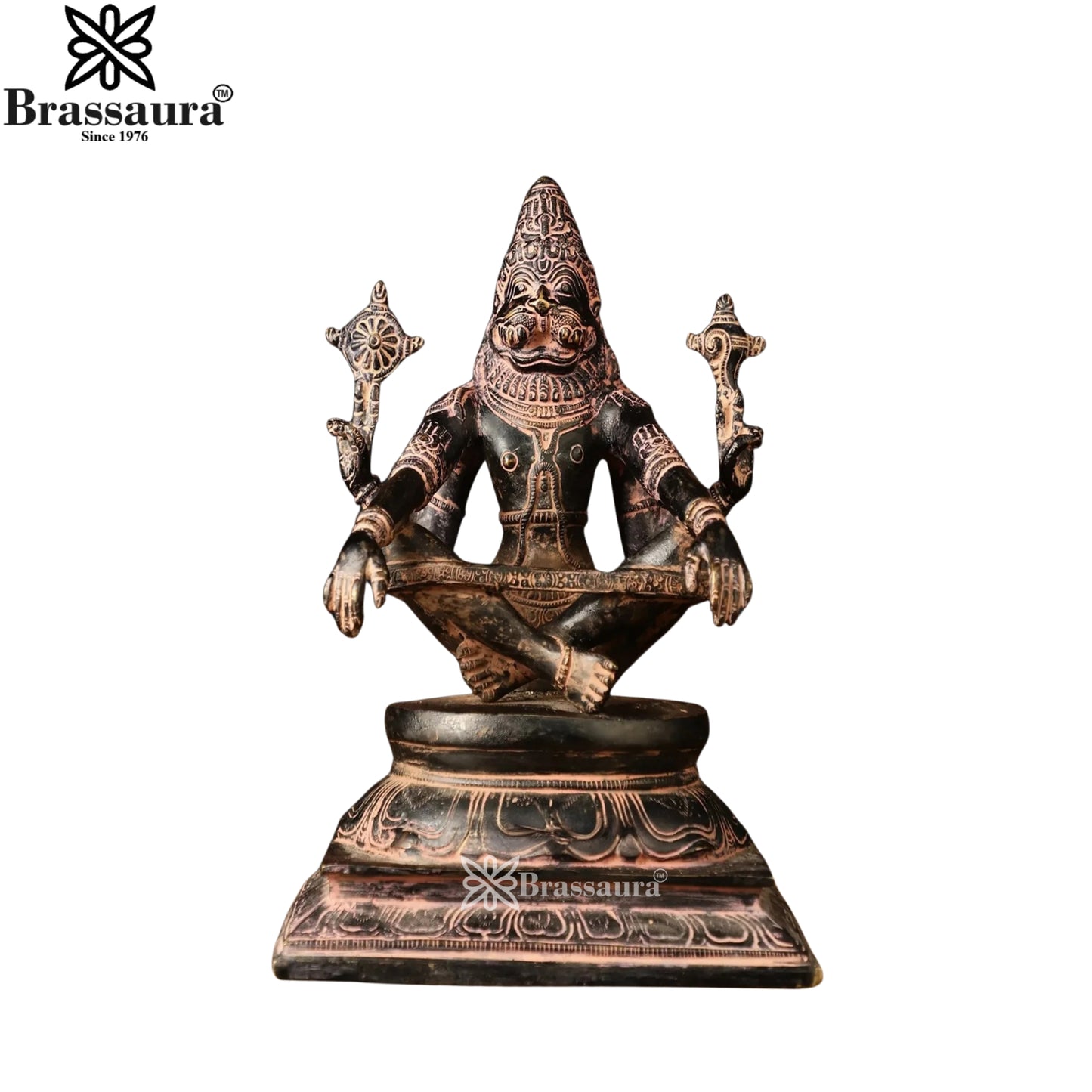 Brass Narshimha Statue For Home Decor And Gift Items Weight 6 Kg And Height 11 Inches
