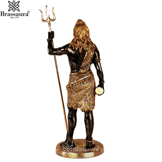 ब्रासौड़ा® कलात्मक पीतल की शिव प्रतिमा – ऊंचाई 23.5 इंच और वज़न 9.5 किलोग्राम | क्लासिक हिंदू प्रतिमा