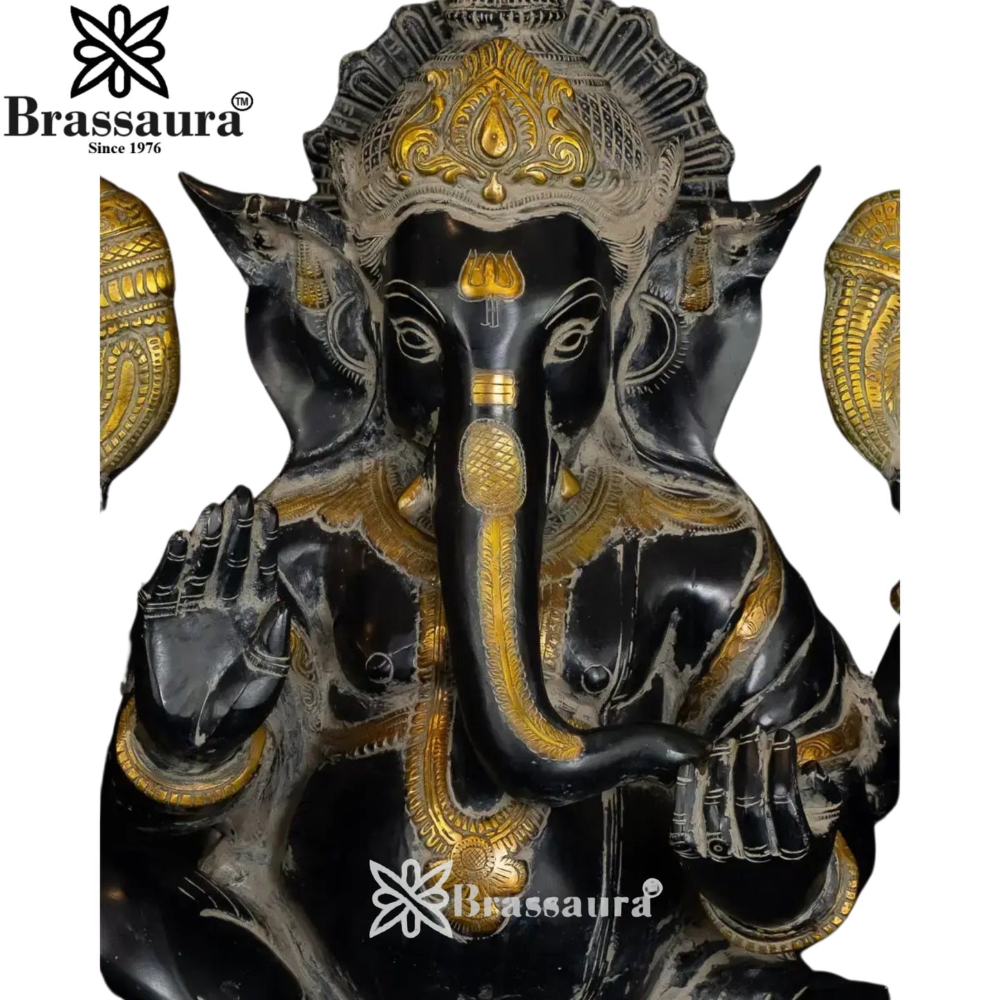 Brass Ganesha Statue Weight 24 Kg And Height 20.5 Inch