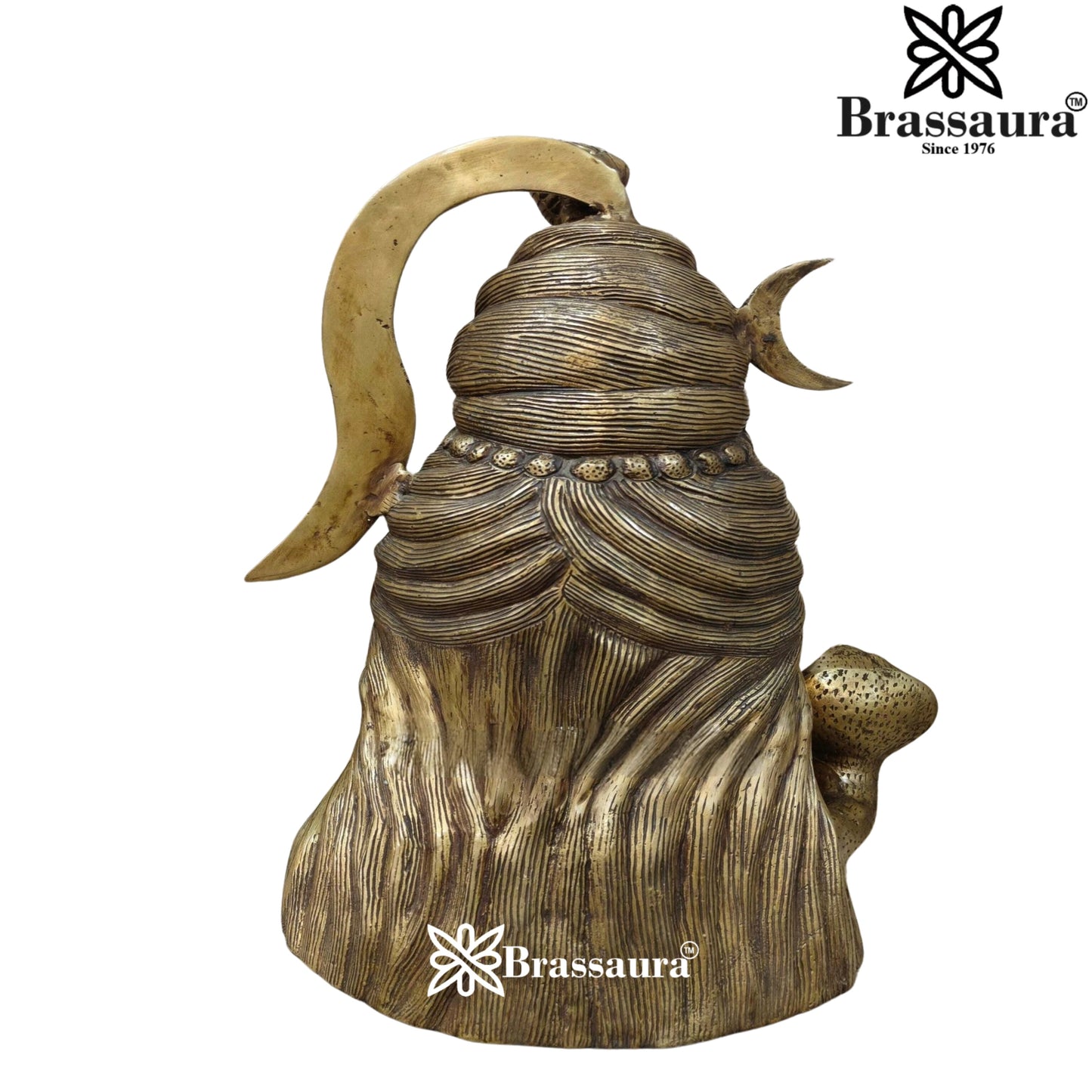 Brass Artistic Shiva Mukhlingam Weight 13.8 Kg & Height 20 Inch