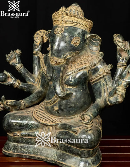 Bronze Ganesha Statue Weight 7.9 Kg And Height 15 Inch