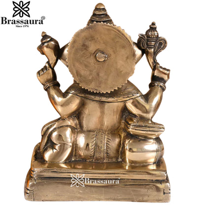 Brass Ganesha Statue Weight 3 Kg & Height 7.5 Inch