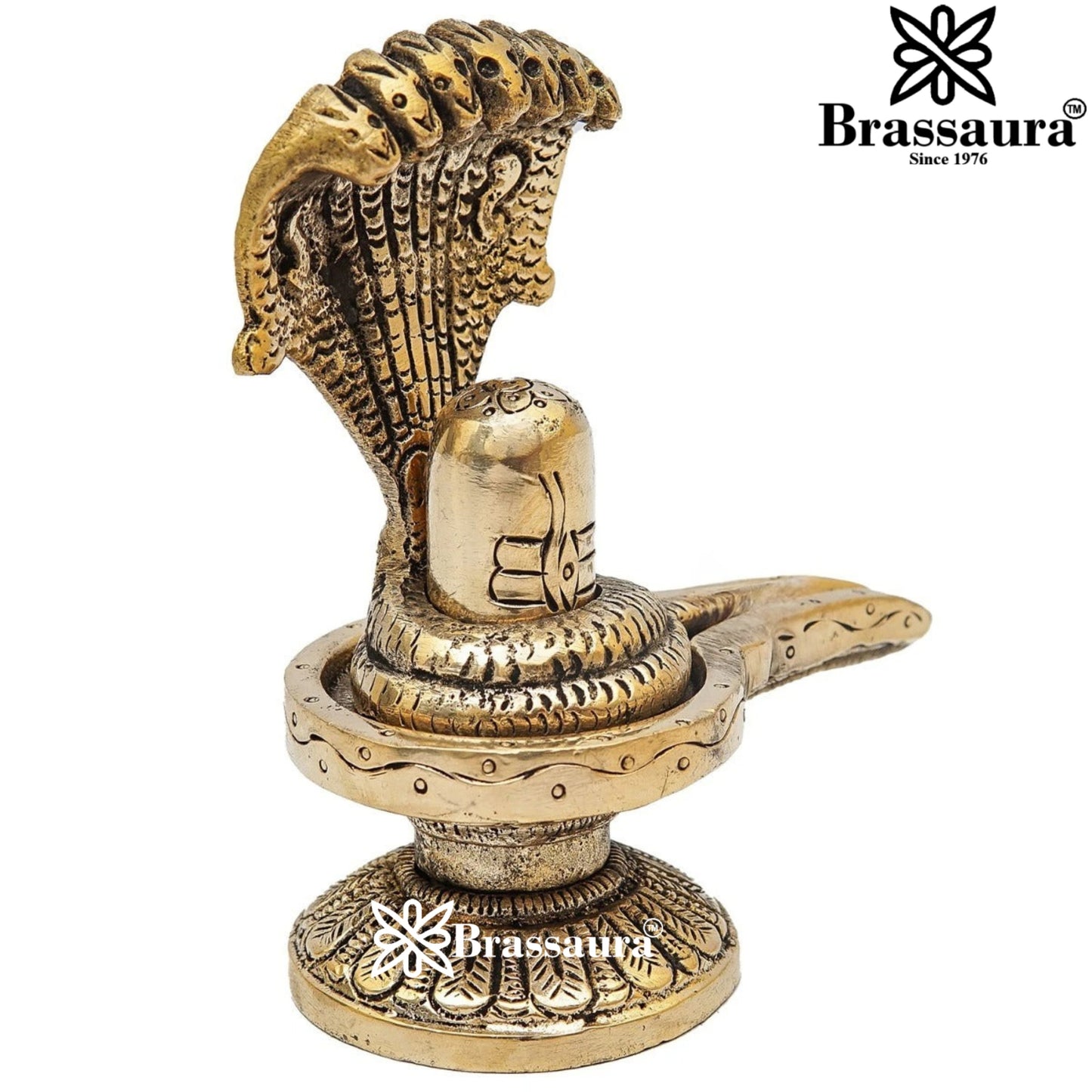 Brass Artistic Shivling Weight 0.8 Kg & Height 5 Inch