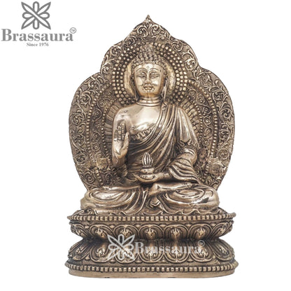 Brass Blessing Buddha Weight 4.7 kg & Height 10.5 Inch