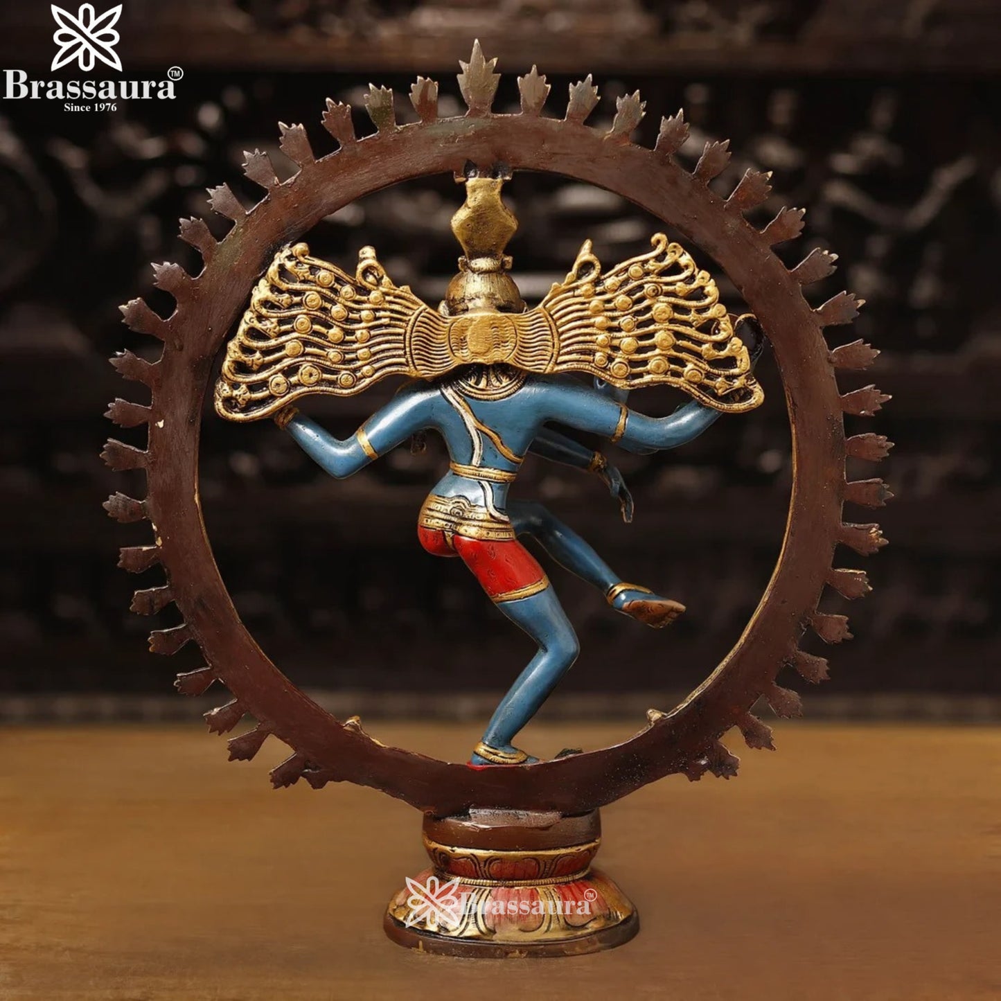 Brass Vintage Dancing Natraj Statue Weight 7.78 Kg And Height 10.5 Inch