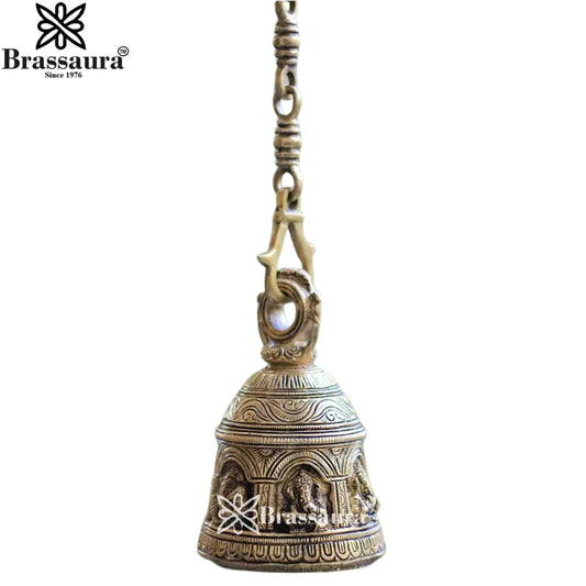 Brass Ganesha Bell Statue Weight 1.95 Kg And Height 26 Inch