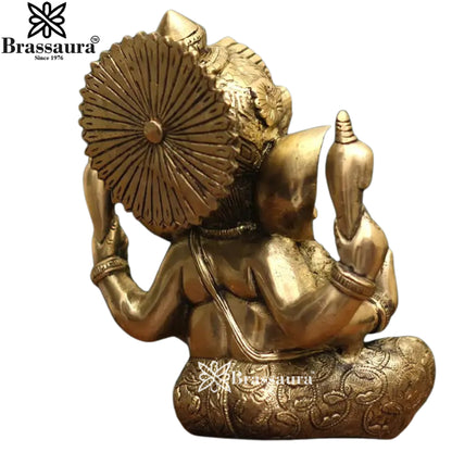 Brass Ganesha Statue Weight 4 Kg And Height 8.5 Inch