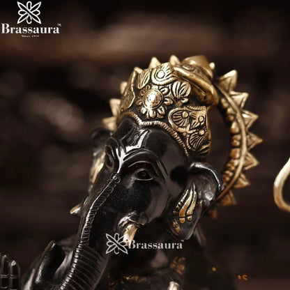 Brass Standing Ganesha Weight 10.2 Kg & Height 19 Inch