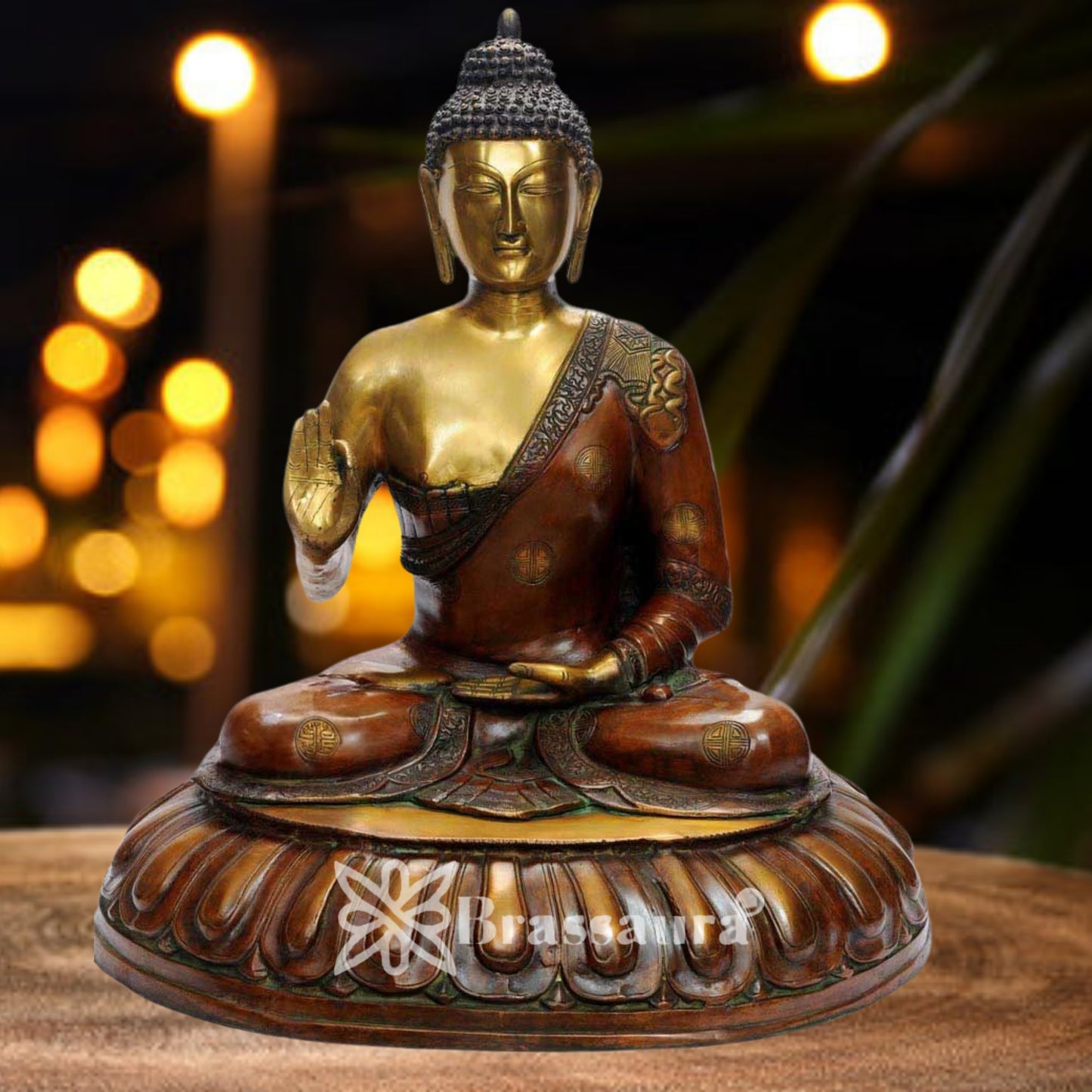 Brass Classic Buddha Weight 33 Kg & Height 28 Inch