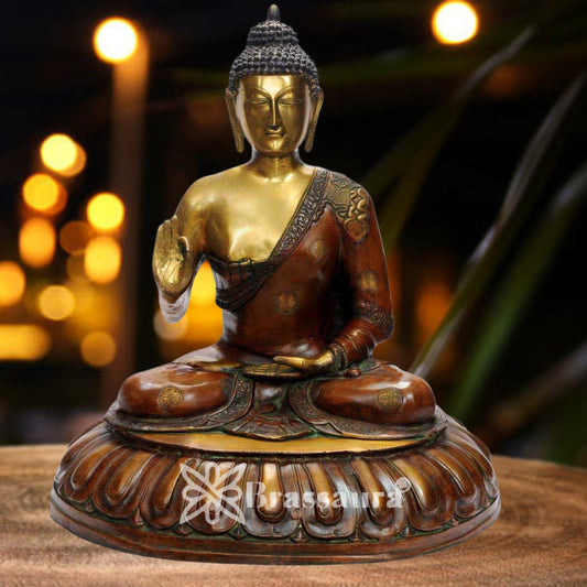 Brass Classic Buddha Weight 33 Kg & Height 28 Inch
