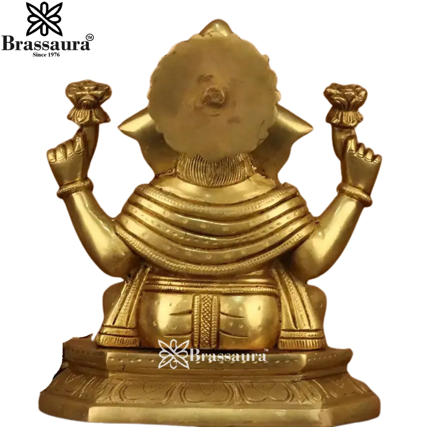 Brass Ganesha Statue Weight 4.36 Kg And Height 8 Inch